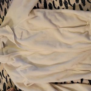 White fleece Columbia Jacket